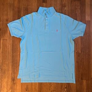 Ralph Lauren Light Blue Cotton Polo Shirt